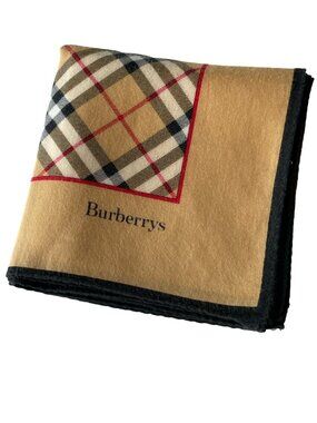 Vintage Burberrys Classic Nova Check Cotton Scarf 19.5”